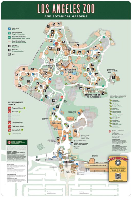 Zoo Map | Los Angeles Zoo and Botanical Gardens (LA Zoo)