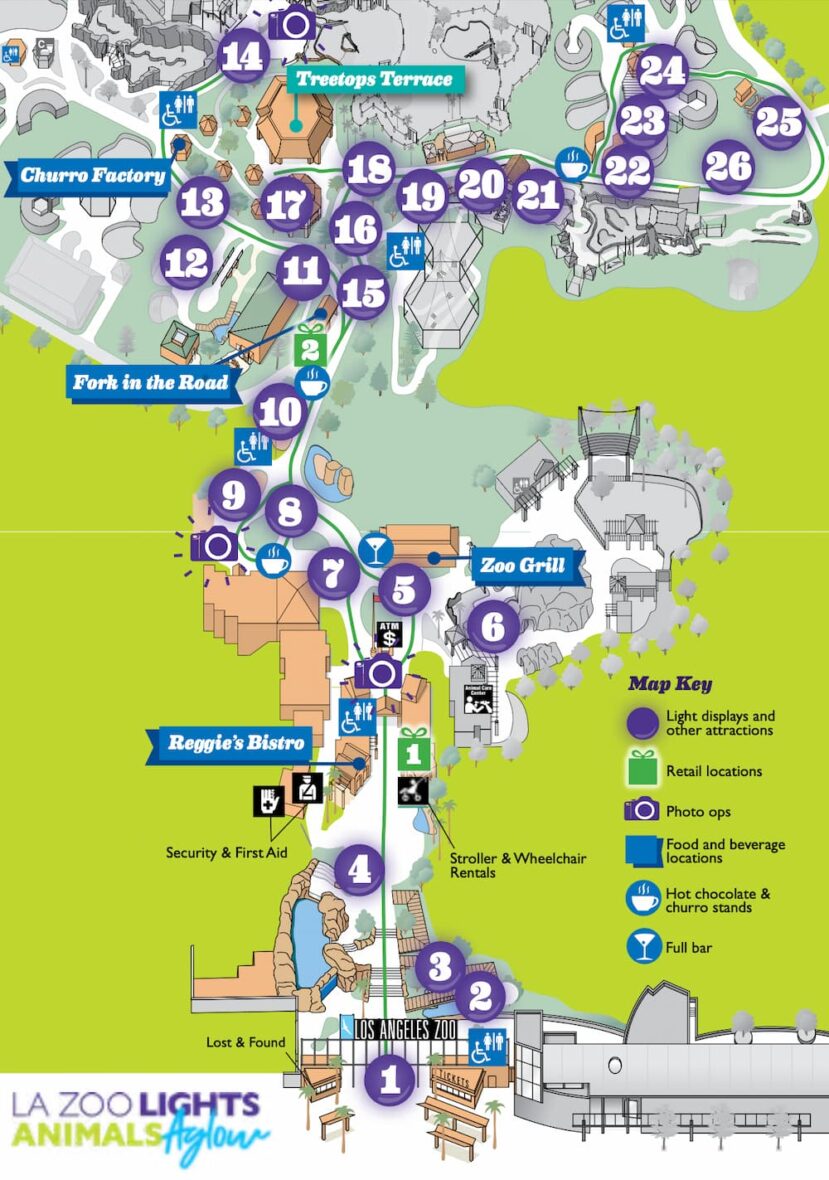 LA Zoo Lights Map